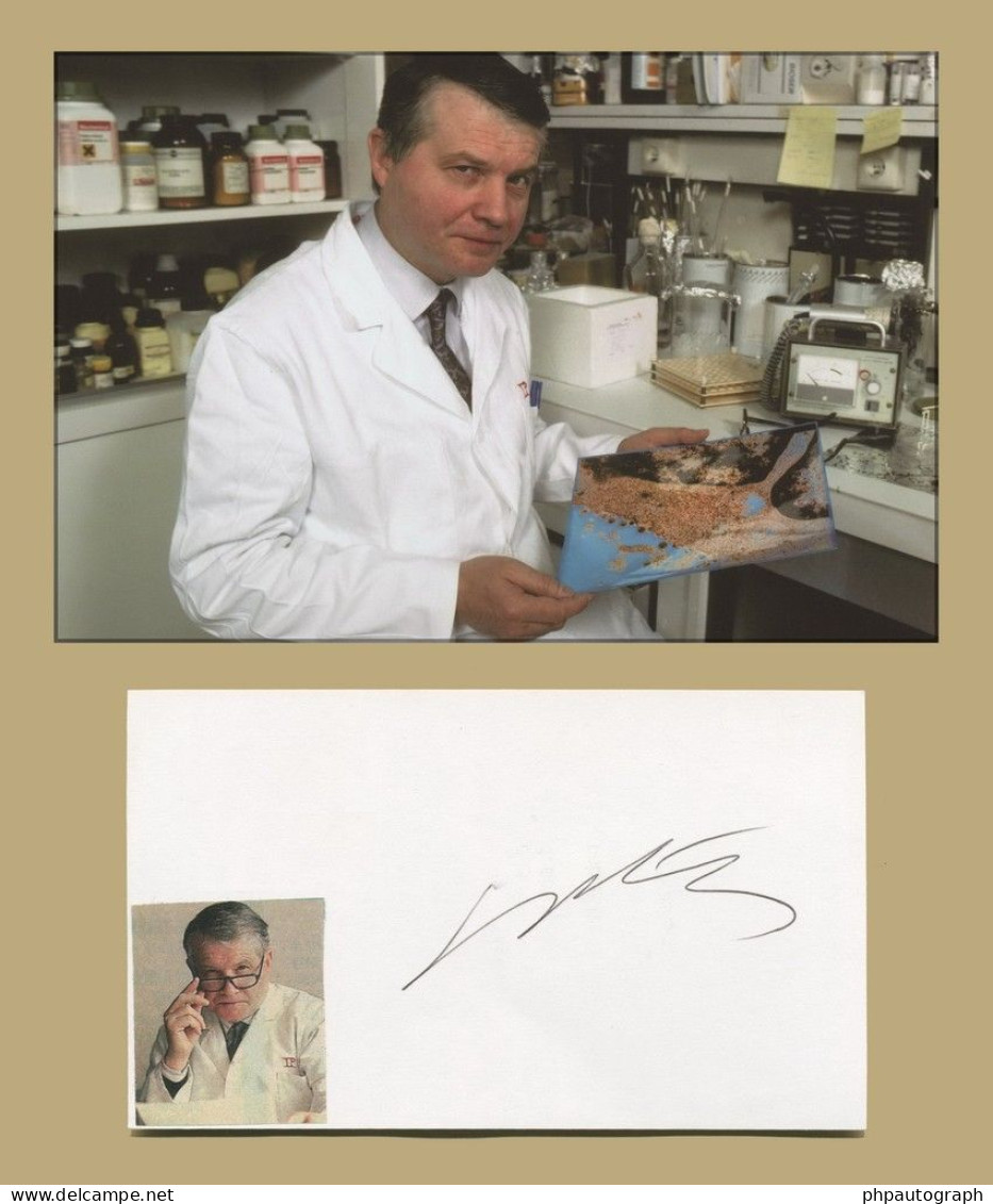 Luc Montagnier (1932-2022) - HIV French Virologist - Signed Card + Photo - Nobel - Inventeurs & Scientifiques