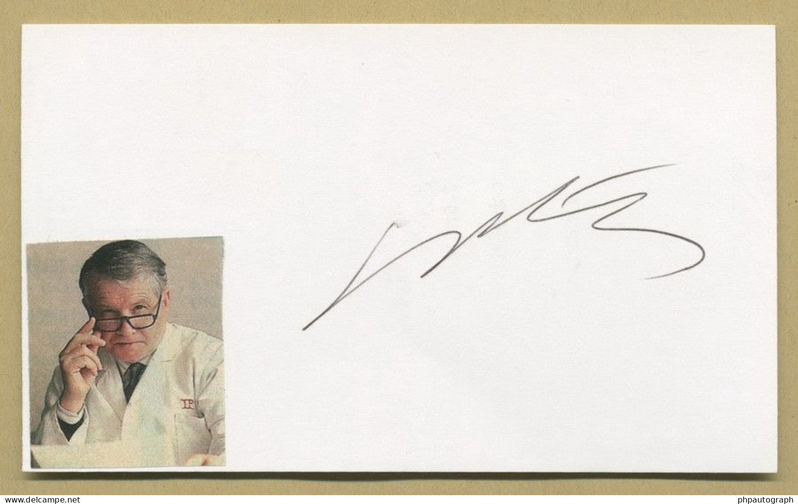 Luc Montagnier (1932-2022) - HIV French Virologist - Signed Card + Photo - Nobel - Uitvinders En Wetenschappers