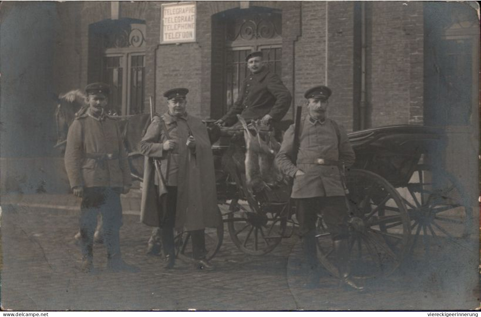 ! Foto Ansichtskarte Aus Jemappes B. Mons, 1914, Feldpost, Photo Militär, Telegraaf, Telegraphenamt, Militaria, 1.WK - Mons