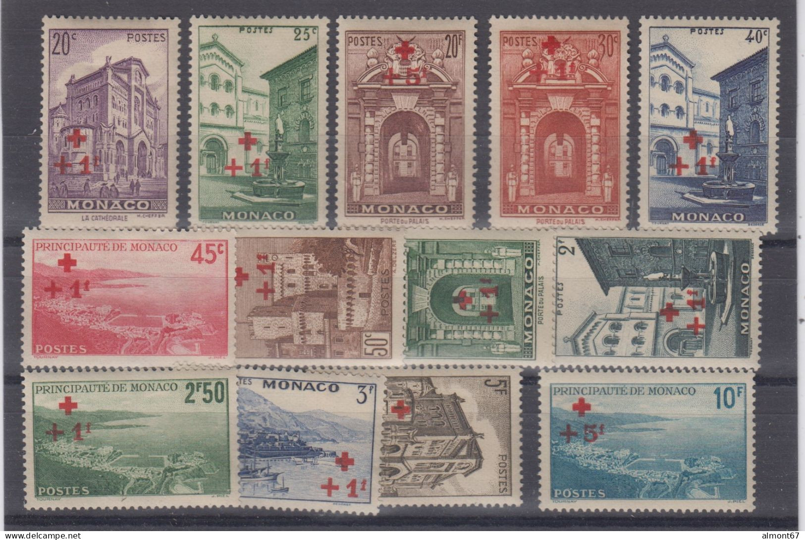 Monaco  Série N° 200 à 214 *  ( Manque 207 Et 208 )  - Cote  :  170 € - Unused Stamps