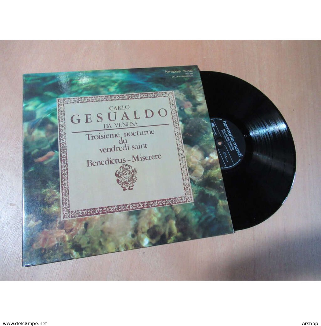 DELLER CONSORT Troisieme Nocturne Du Vendredi Saint &.. CARLO GESUALDO DA VENOSA - HARMONIA MUNDI HMU 240 Lp - Classique