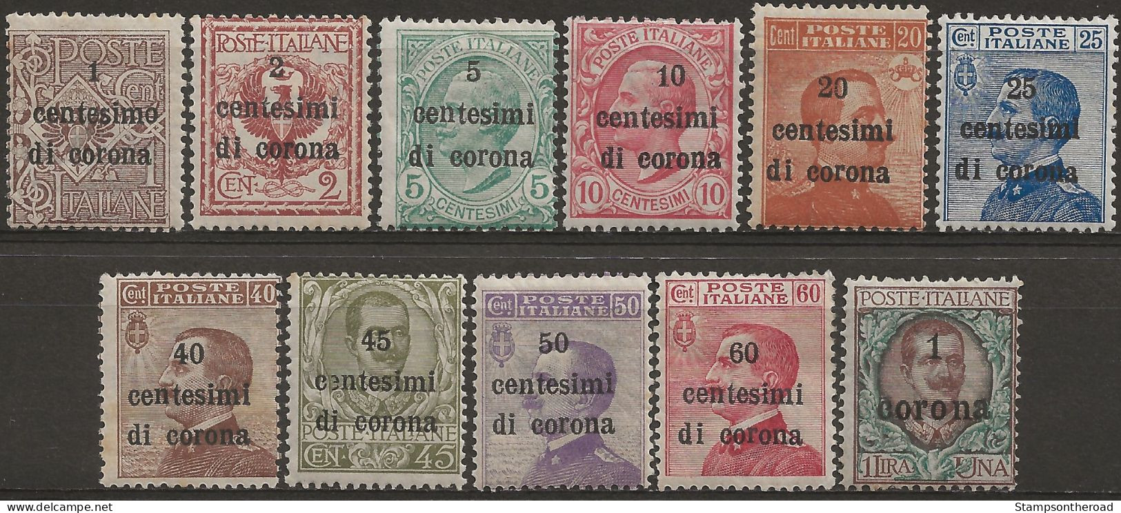 TRTT1-11NL,1919 Terre Redente - Trento E Trieste, Sassone Nr. 1/11, Serie Cpl Di 11 Francobolli Nuovi **/*/ - Trentin & Trieste