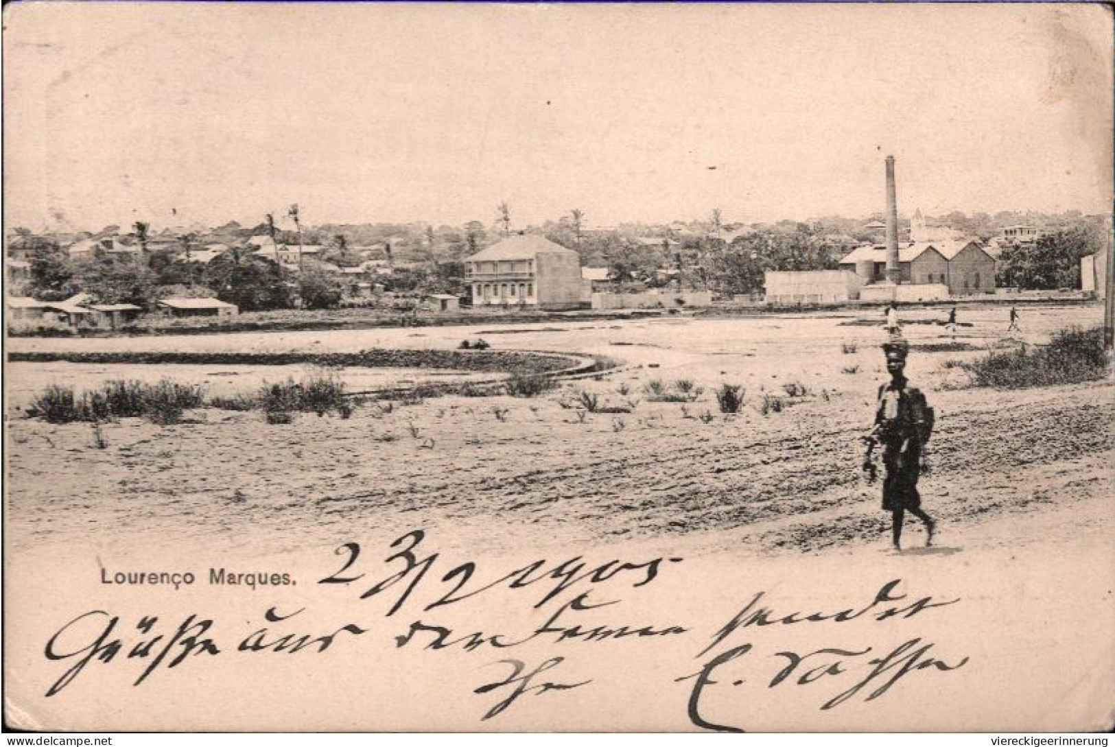 ! Alte Ansichtskarte Aus Lourenço Marques, Mosambik, 1905 Gelaufen Nach Glauchau In Sachsen - Mozambique