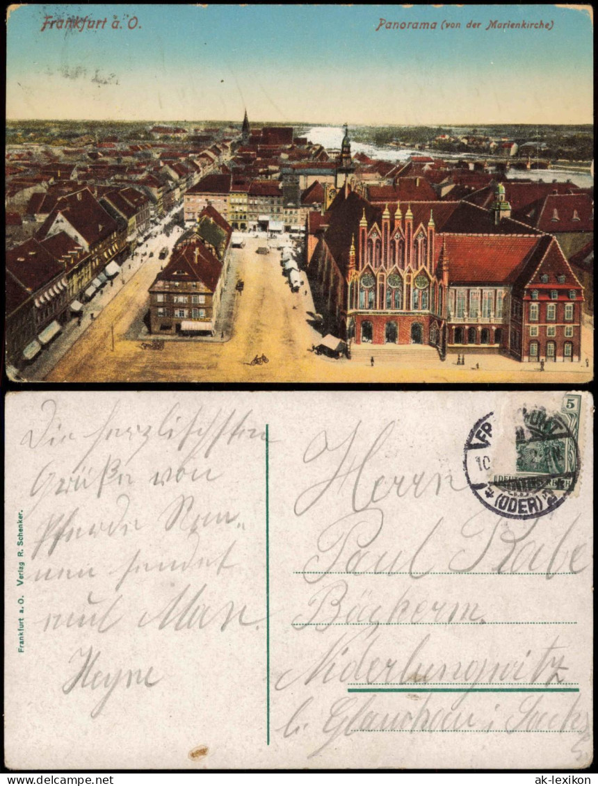 Ansichtskarte Frankfurt (Oder) Panorama Von Der Marienkirche 1912 - Frankfurt A. D. Oder