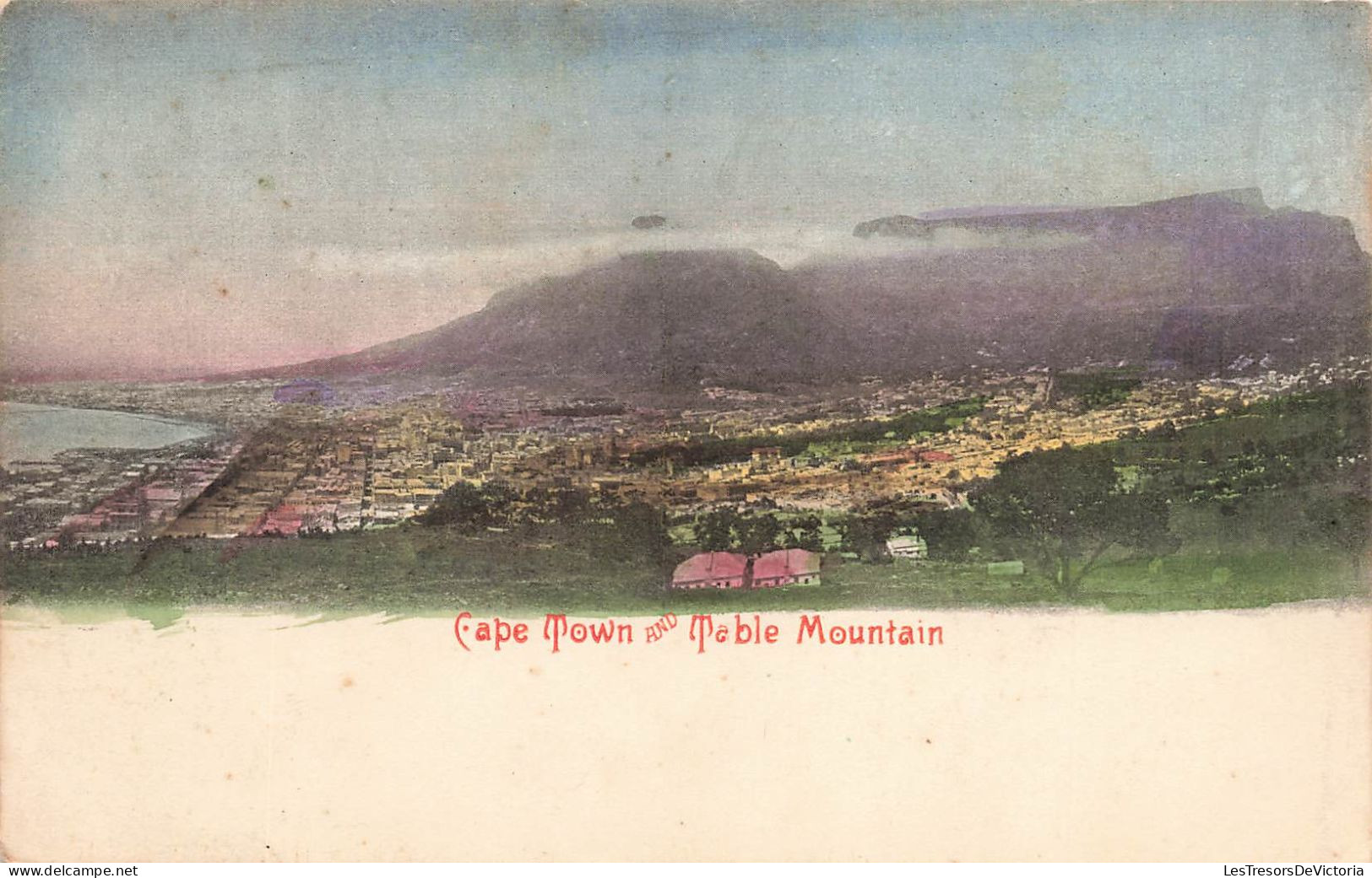 AFRIQUE DU SUD - Cape Town And Table Mountain - Vue D'ensemble De La Ville - Vue Au Loin - Carte Postale Ancienne - South Africa