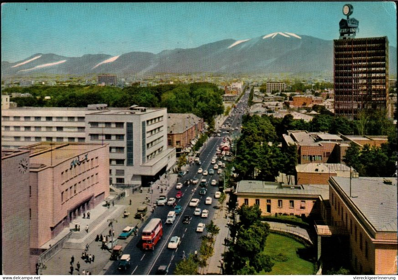 ! 1970 Moderne Ansichtskarte Aus Teheran, Rue Ferdousi - Irán