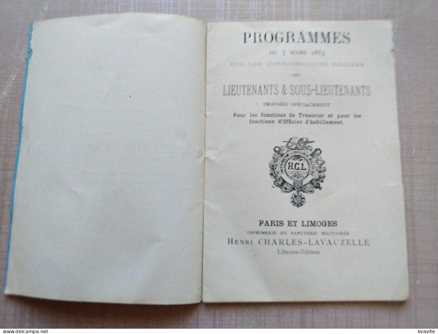 Militaria - Programmes De 1883 Sur Les Connaissances Exigées Des Lieutenants & Sous-Lieutenants - Programas