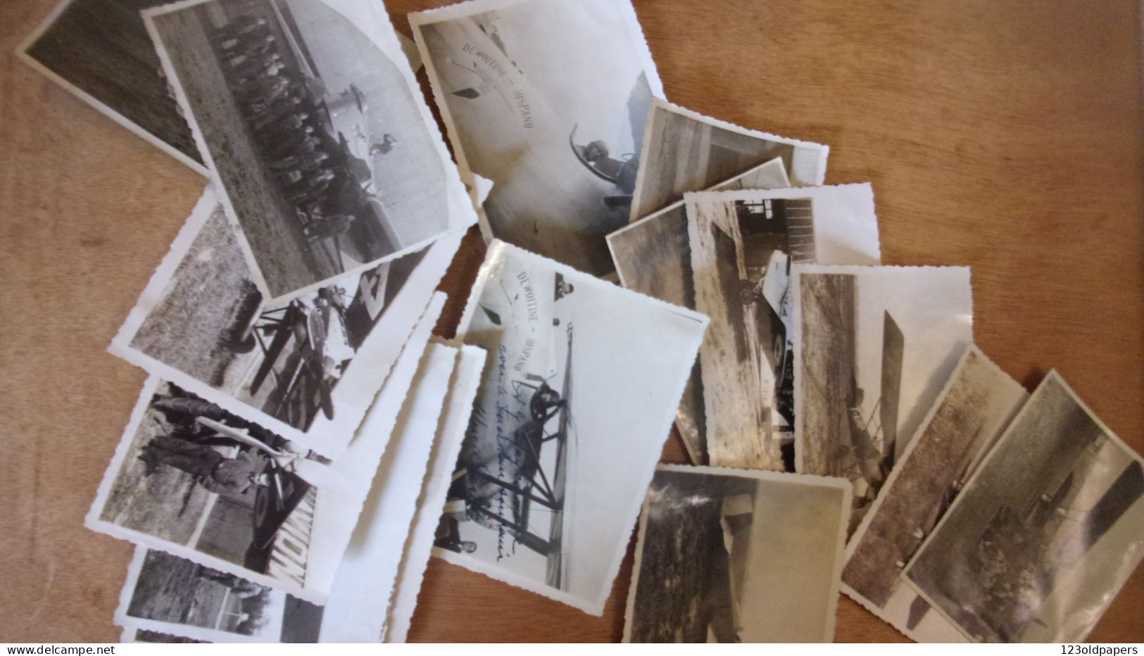 CIRCA 1935 LOT DE  16 PHOTOS AMATEUR  AVIATEURS AVION DONT DEDICACE ENVOI DE MARCEL DORET DEWOITINE HISPANO - Aviation