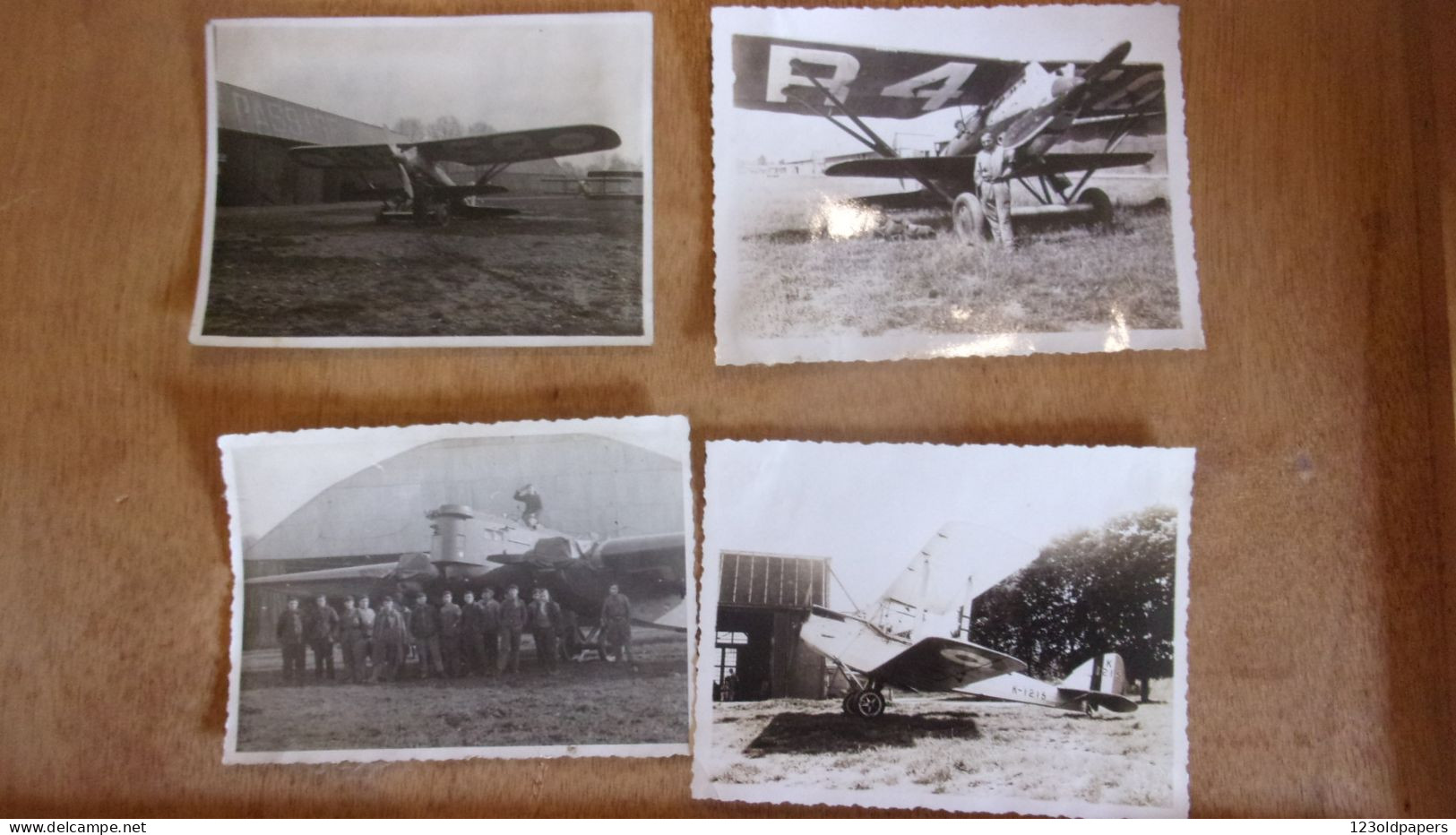 CIRCA 1935 LOT DE  16 PHOTOS AMATEUR  AVIATEURS AVION DONT DEDICACE ENVOI DE MARCEL DORET DEWOITINE HISPANO - Aviación