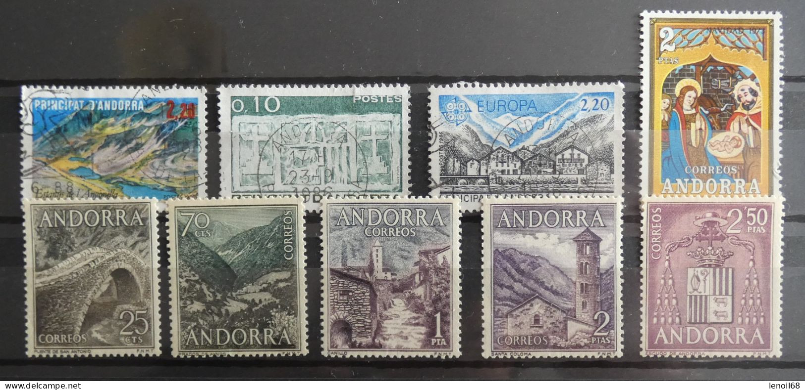 Lot De 9 Timbres Andorre - Other & Unclassified