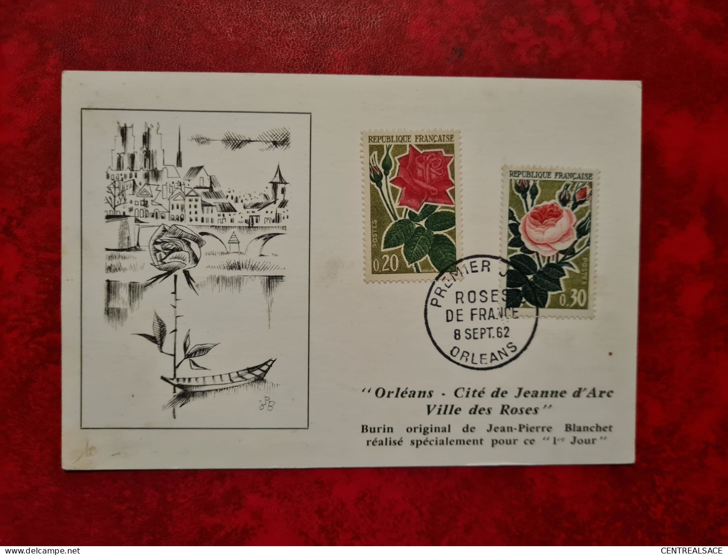 Carte 1962 MAXI   ORLEANS ROSES DE FRANCE PUB THERMOR - Non Classificati