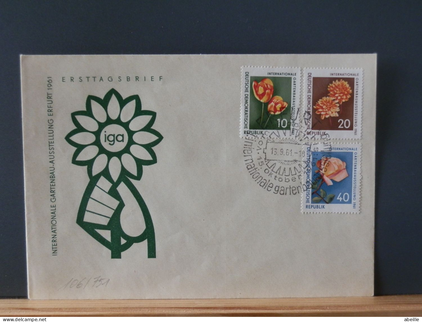 106/751     FDC  DDR 1961  NR. 854/6 - 1950-1970