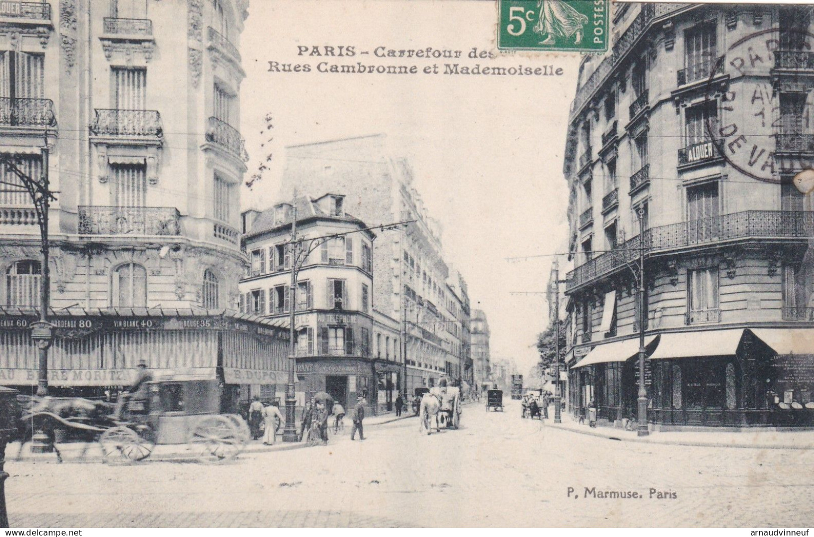 75-PARIS CARREFOUR DES RUES CAMBRONNE ET MADEMOISELLE - Arrondissement: 15
