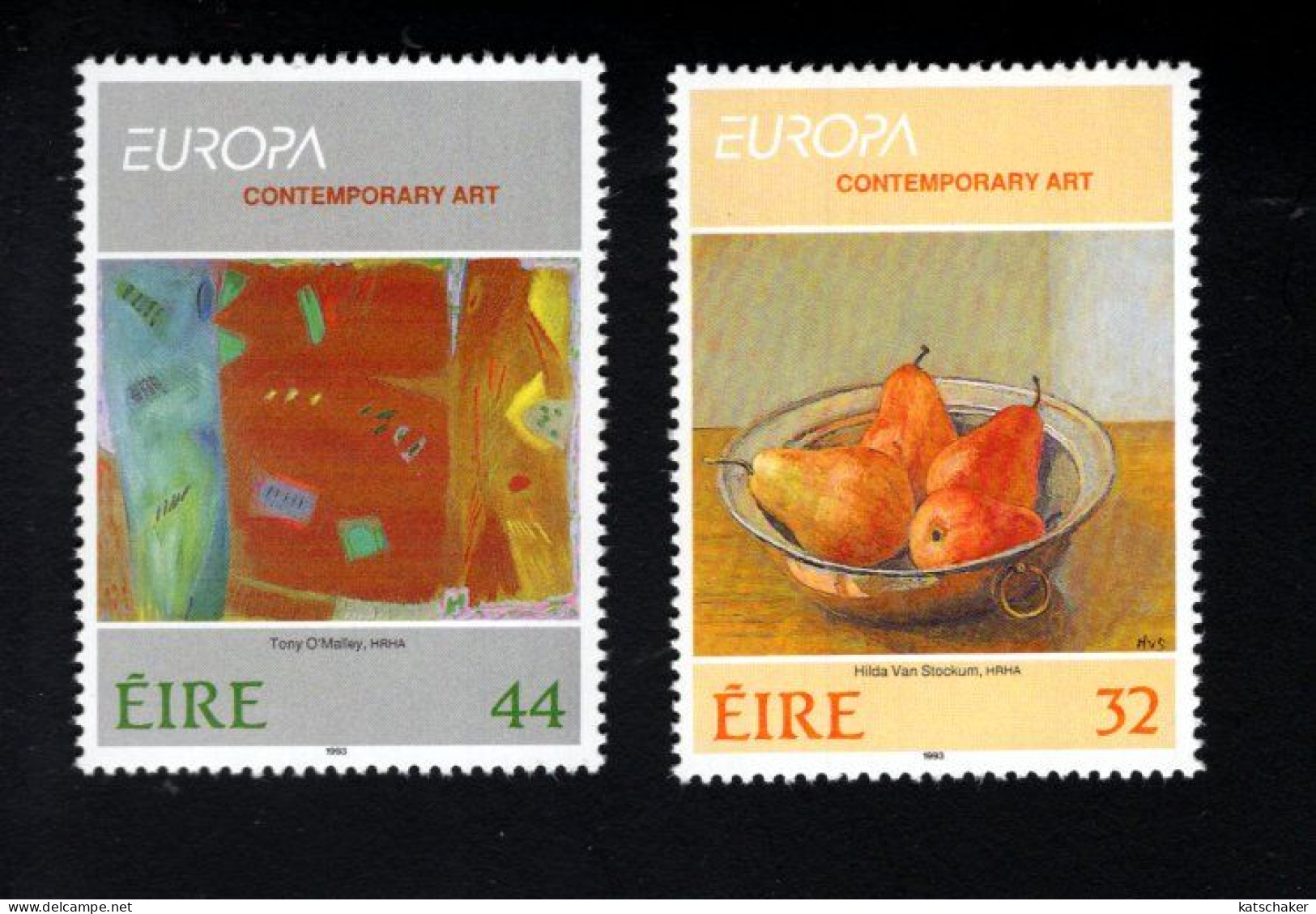 1993956902 1993 SCOTT 895 896  (XX) POSTFRIS MINT NEVER HINGED - EUROPA ISSUE - PAINTINGS COMPTEMORARY ART - Unused Stamps