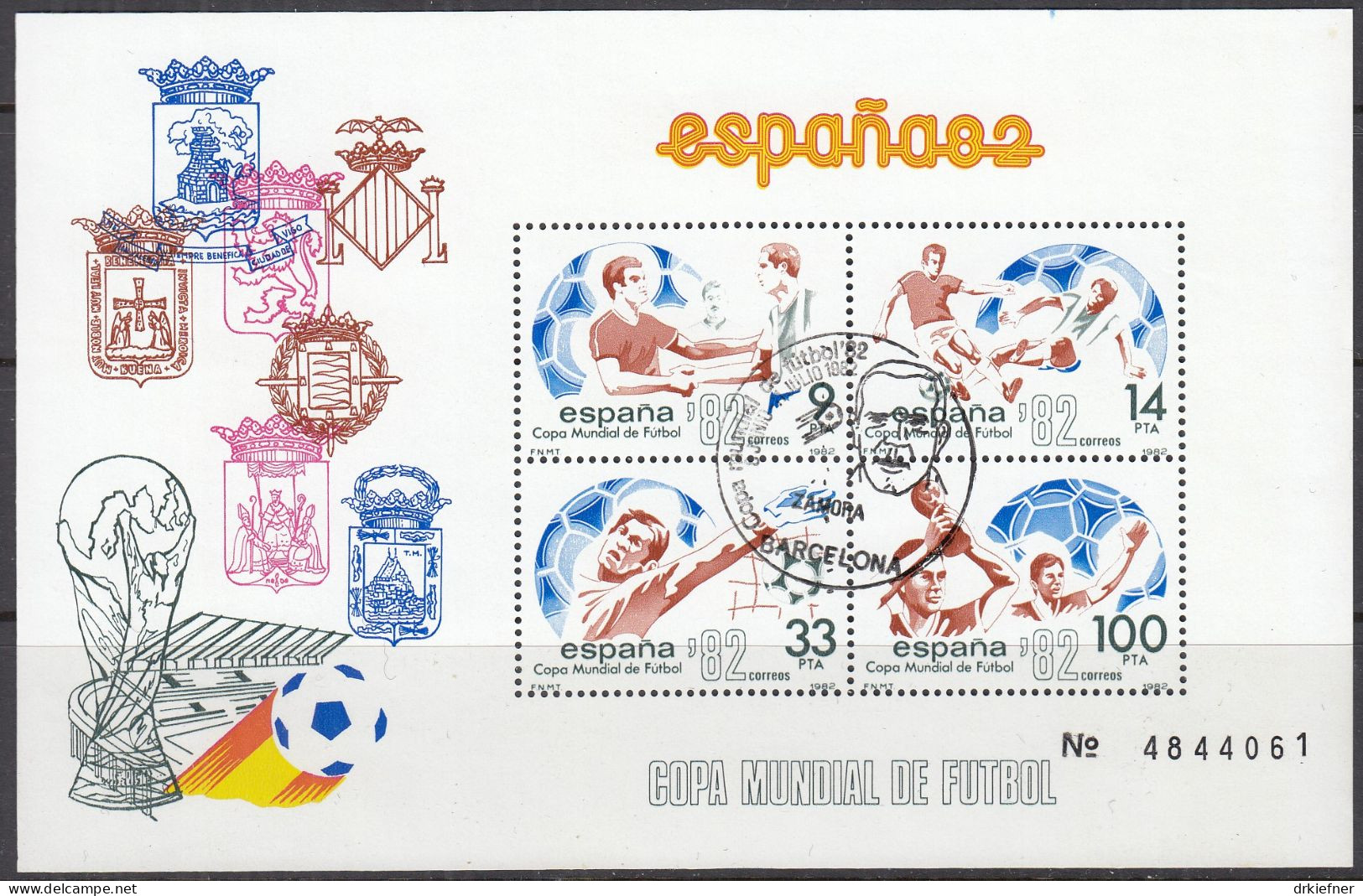 SPANIEN Block 26, Gestempelt, Fußball-Weltmeisterschaft, Spanien 1982 - Blocs & Feuillets