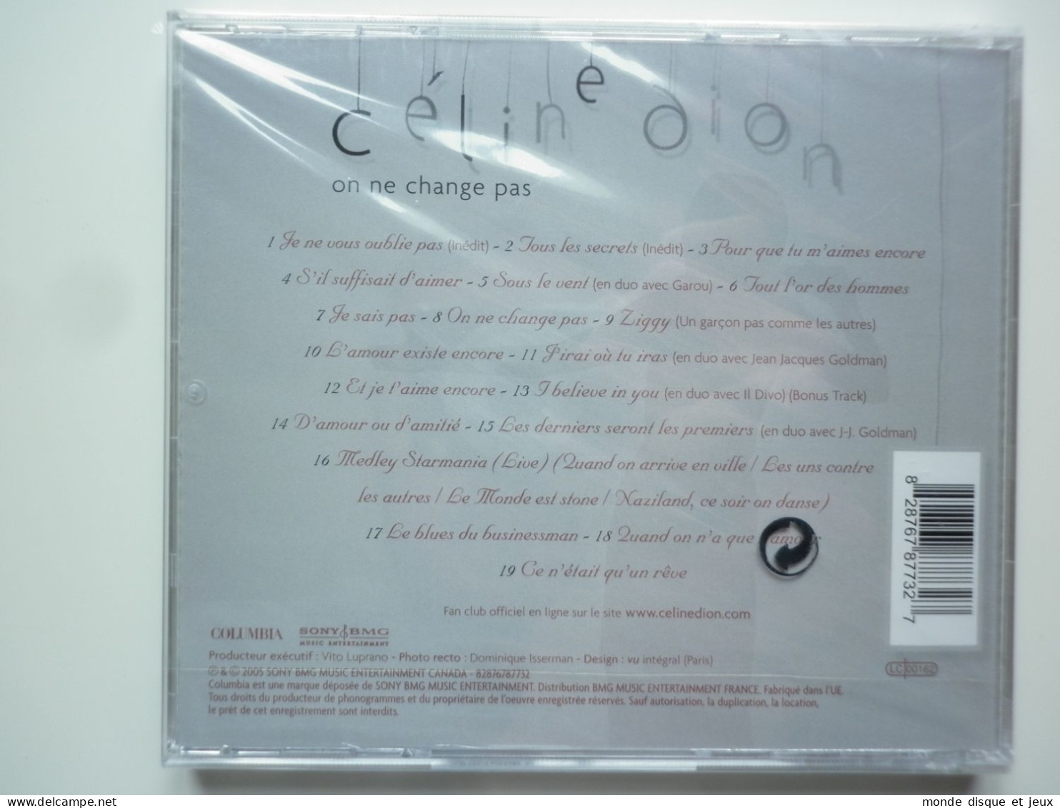 Céline Dion Cd Album On Ne Change Pas - Autres - Musique Française