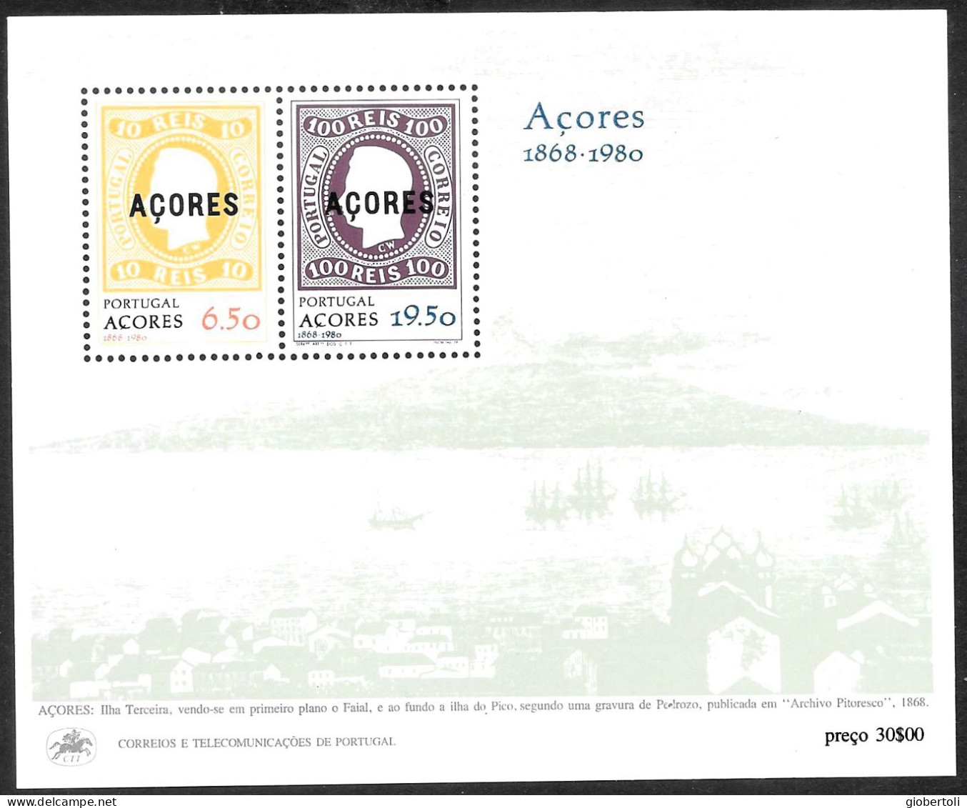 Portogallo/Portugal (Azzorre): Francobolli Su Francobolli, Stamps Upon Stamps, Timbres Sur Timbres - Francobolli Su Francobolli