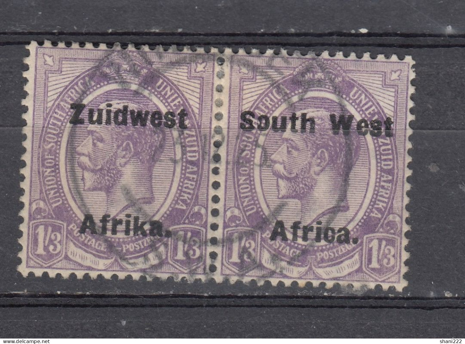 South West Africa 1924 - Overprinted 1/3 Pair, (e-725) - Afrique Du Sud-Ouest (1923-1990)