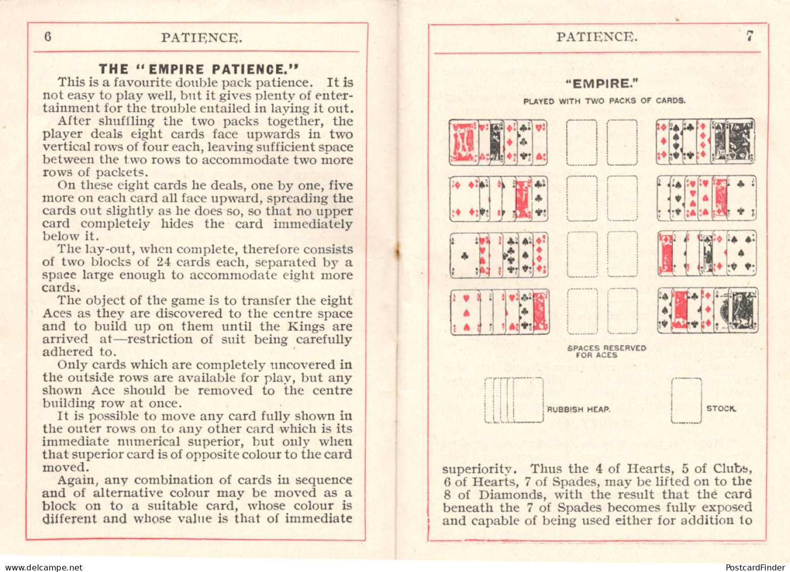 Patience Waddington 1924 First Edition Card Games Orient Lines Ship Book - Jeux Et Jouets