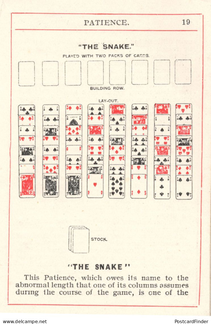 Patience Waddington 1924 First Edition Card Games Orient Lines Ship Book - Jeux Et Jouets