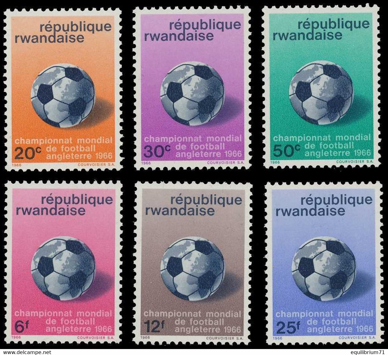 173/178** - Championnat Mondial De Football En Angletaire / Wereldkampioenschap Voetbal Engeland - RWANDA - Unused Stamps