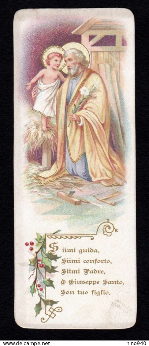 Santino/holycard: S. GIUSEPPE - E - PR - Cromolitografia - Mm. 47 X 123 - Religion & Esotérisme