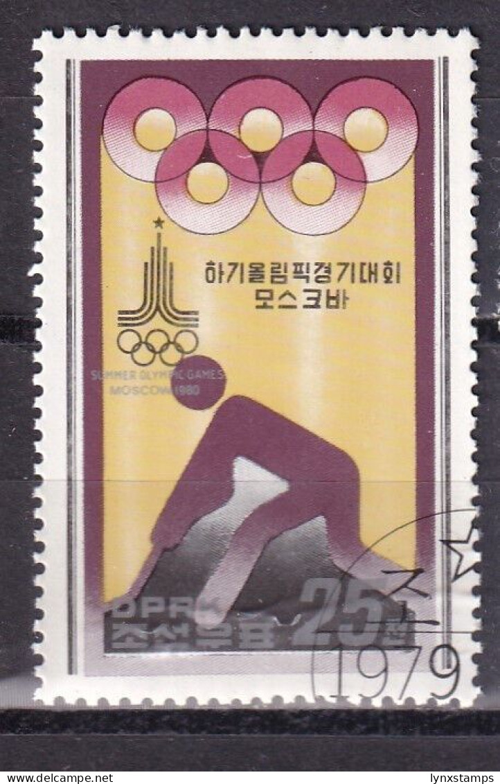 LI03 Korea 1979 Olympic Games - Moscow 1980, USSR Used Stamp - Corée Du Nord