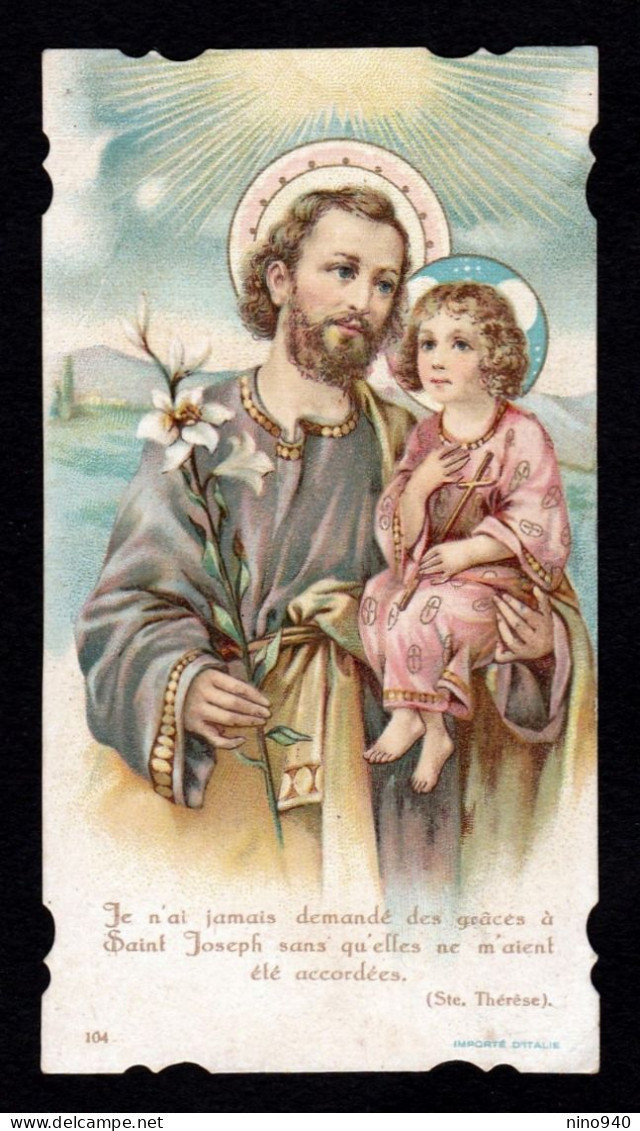 Santino/holycard: S. GIUSEPPE - E - PR - Cromolitografia - Mm. 60 X 110 - Religion & Esotérisme