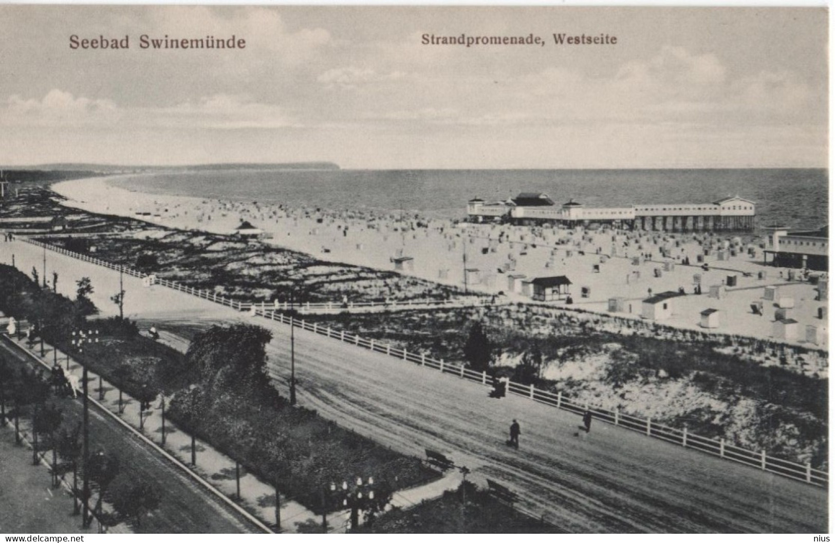 Poland Polska Germany Deutschland, Swinemuende Swinoujscie, Seebad Strandpromenade, Westseite - Pologne