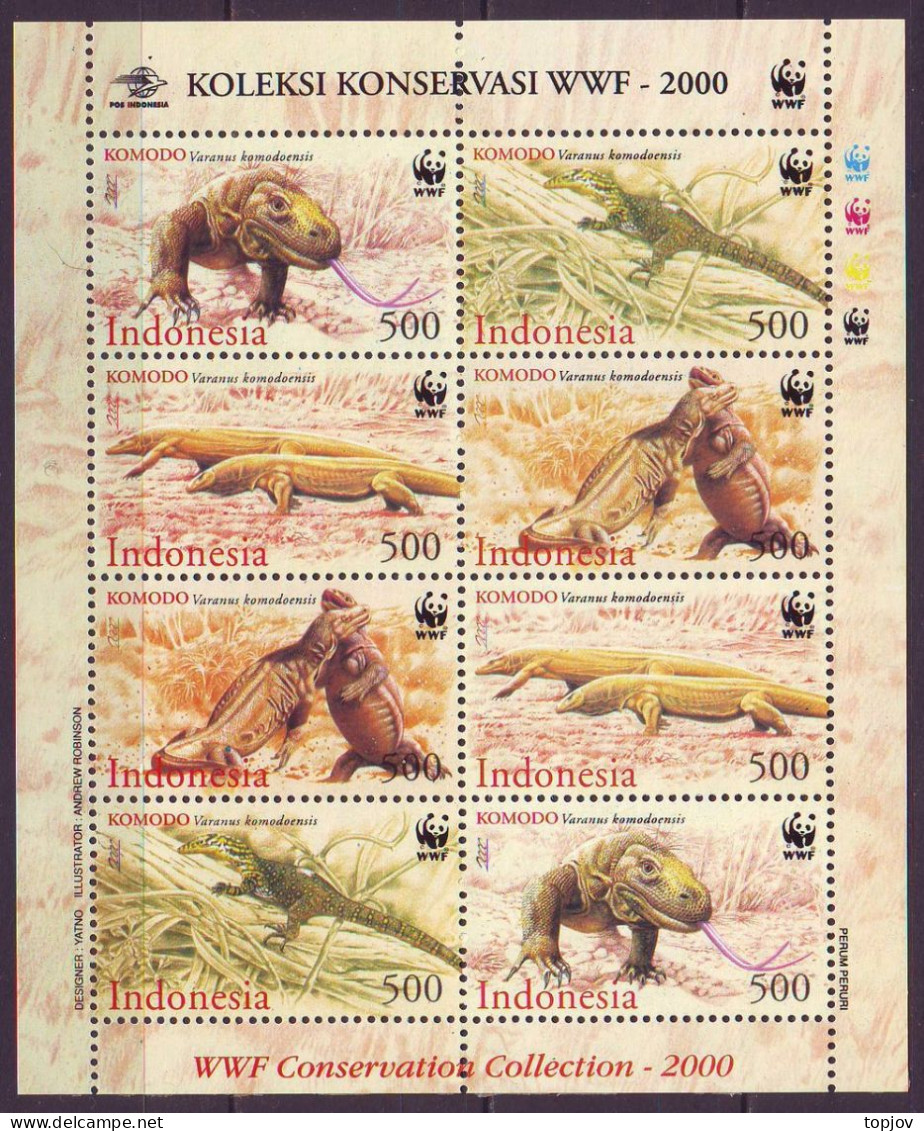 INDONESIA - WWF - VARANUS - **MNH - 2000 - Unused Stamps