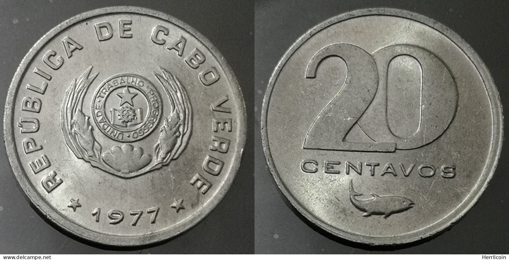 Monnaie Cap Vert - 1977  - 20 Centavos - Cap Vert