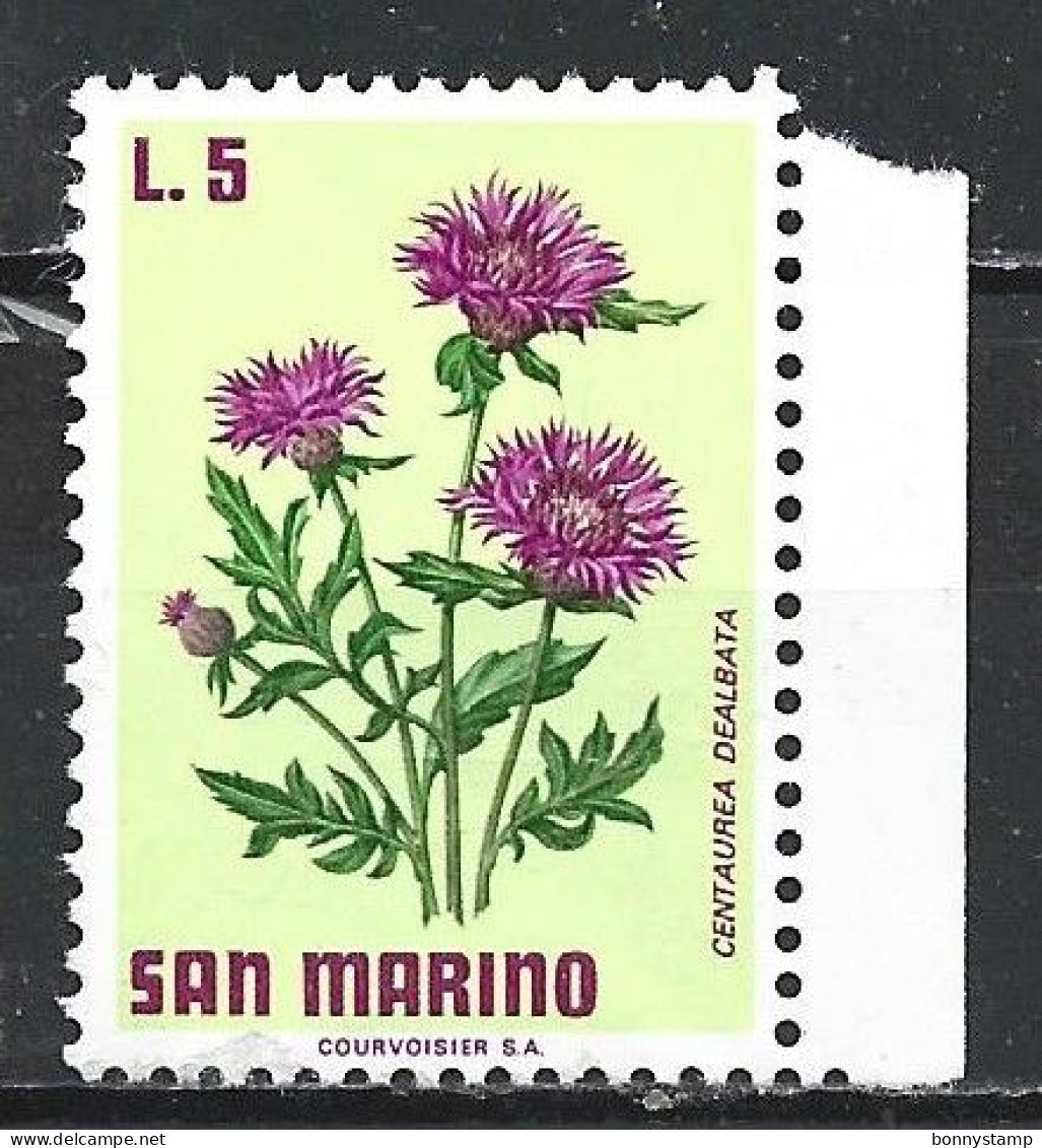 San Marino, 1971 - 5l Fiordalisi - Nr.840 MNH** - Unused Stamps