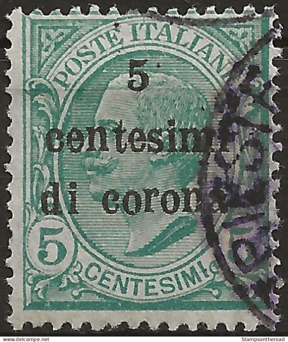 TRTT3U2,1919 Terre Redente - Trento E Trieste, Sassone Nr. 3, Francobollo Usato Per Posta °/ - Trentin & Trieste