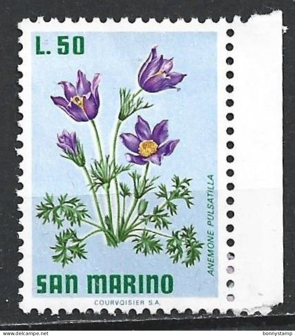 San Marino, 1971 - 50l Anemoni - Nr.843 MNH** - Neufs