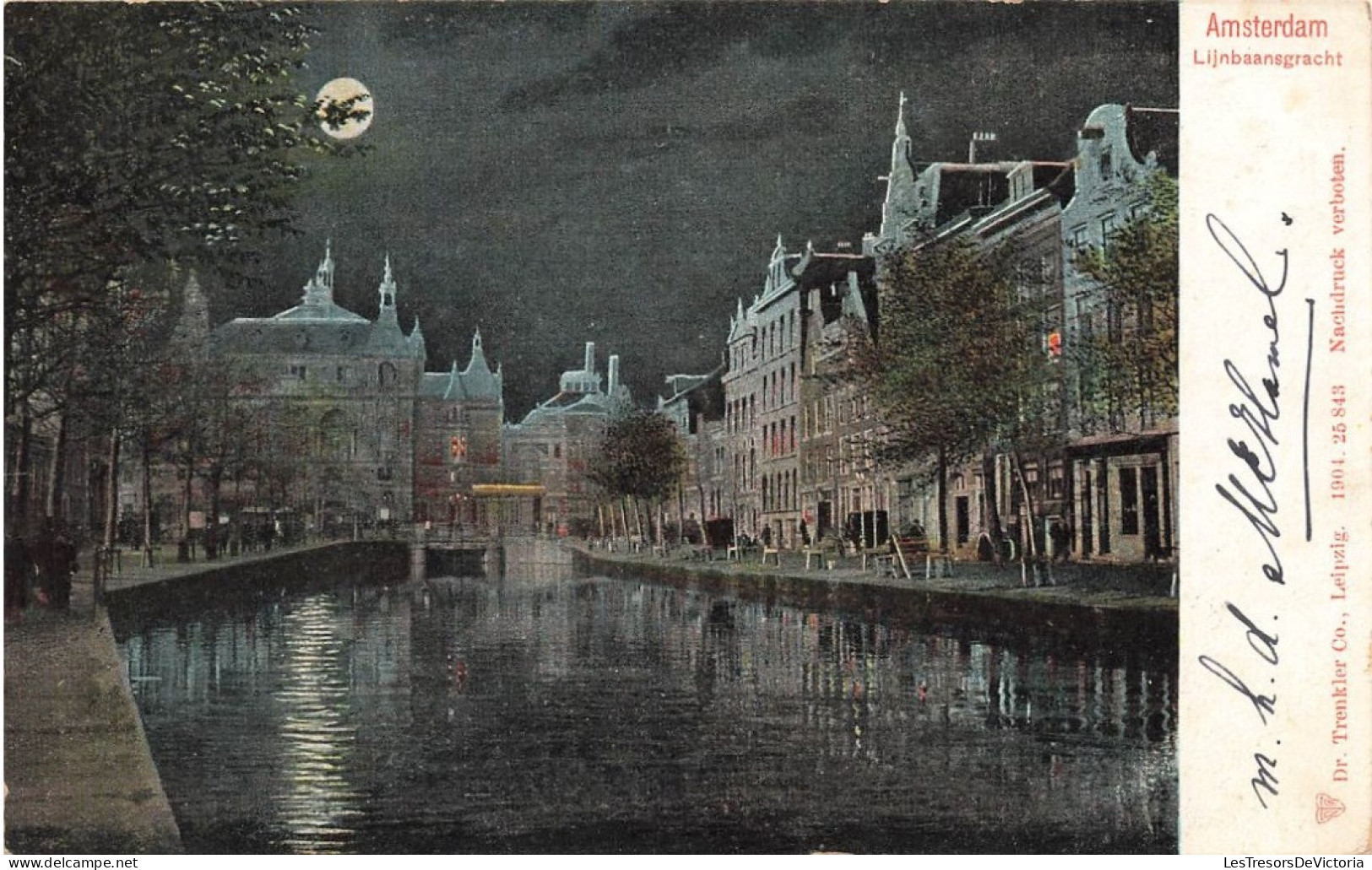 PAYS BAS - Amsterdam - Lijnbaansgracht - Colorisé - Carte Postale Ancienne - Amsterdam