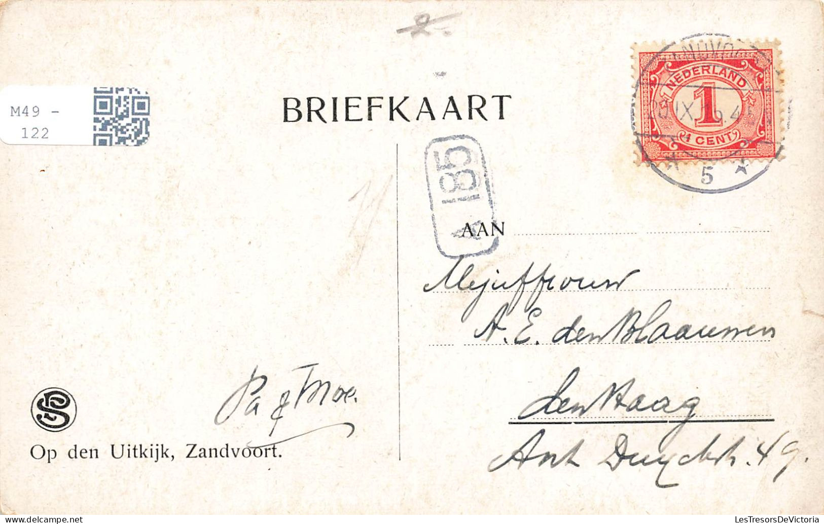 PAYS BAS - Zandvoort - Op Den Uitkijk - Carte Postale Ancienne - Zandvoort