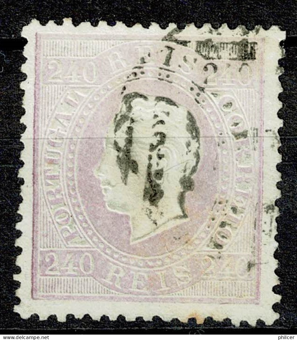 Portugal, 1870/6, # 46 Dent. 12 3/4, Com Certificado, Used - Oblitérés