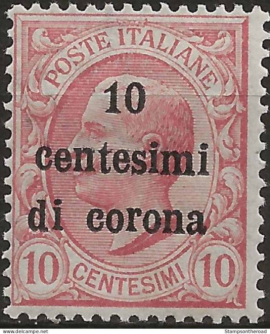 TRTT4L,1919 Terre Redente - Trento E Trieste, Sassone Nr. 4, Francobollo Nuovo Con Traccia Di Linguella */ - Trento & Trieste