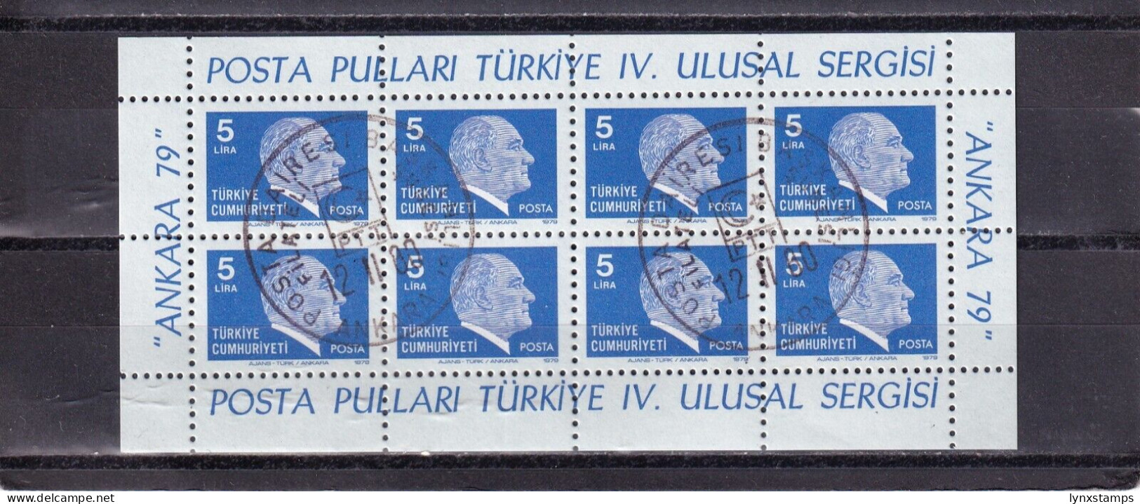SA03 Turkey 1979 Ataturk Block Used - Gebraucht