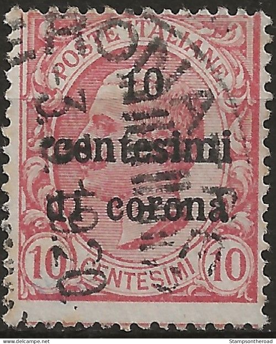 TRTT4U3,1919 Terre Redente - Trento E Trieste, Sassone Nr. 4, Francobollo Usato Per Posta °/ - Trento & Trieste