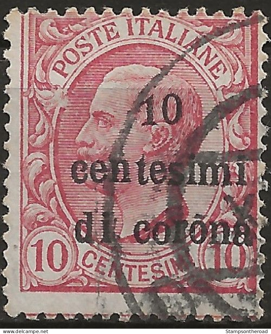 TRTT4U5,1919 Terre Redente - Trento E Trieste, Sassone Nr. 4, Francobollo Usato Per Posta °/ - Trento & Trieste