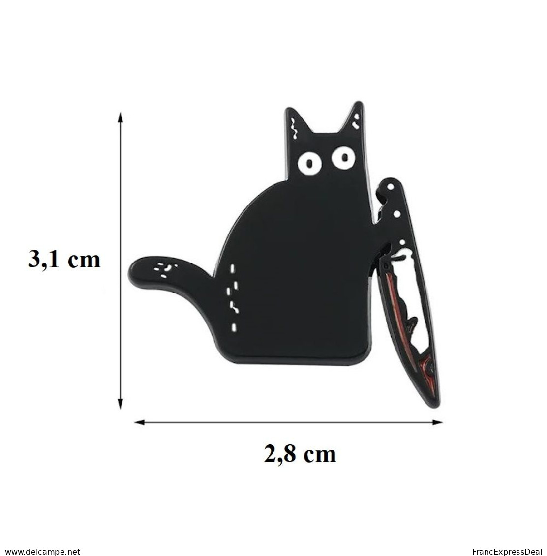 Pin's NEUF En Métal Pins - Chat Noir Avec Un Couteau Killer Cat (Réf 5) - Animales