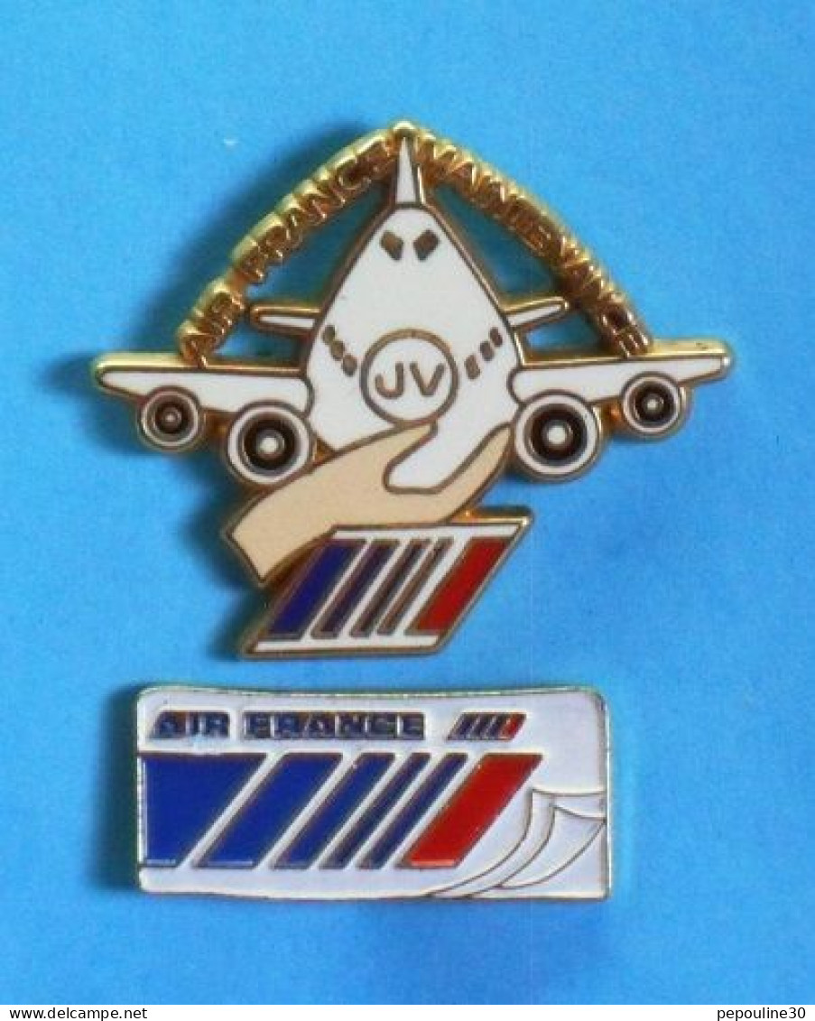 2 PIN'S //  ** AIR FRANCE / MAINTENANCE / JV // BILLET D'AVION ** . (Made In France // Prodimport) - Luftfahrt