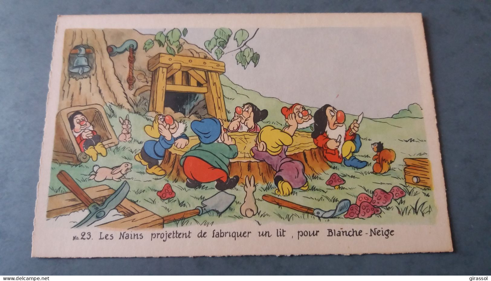 CPSM WALT DSINEY BLANCHE NEIGE N° 20  BLANCHE NEIGE POUR SE DELASSER DANSE AVEC LES NAINS - Sonstige & Ohne Zuordnung