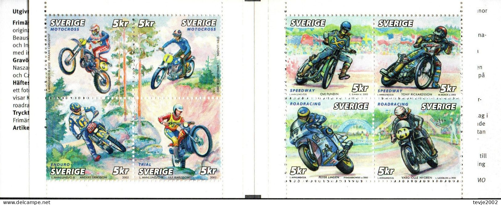 Schweden 2002 - Markenheftchen Mi.Nr. MH 288 - Postfrisch MNH - Sport - 1981-..