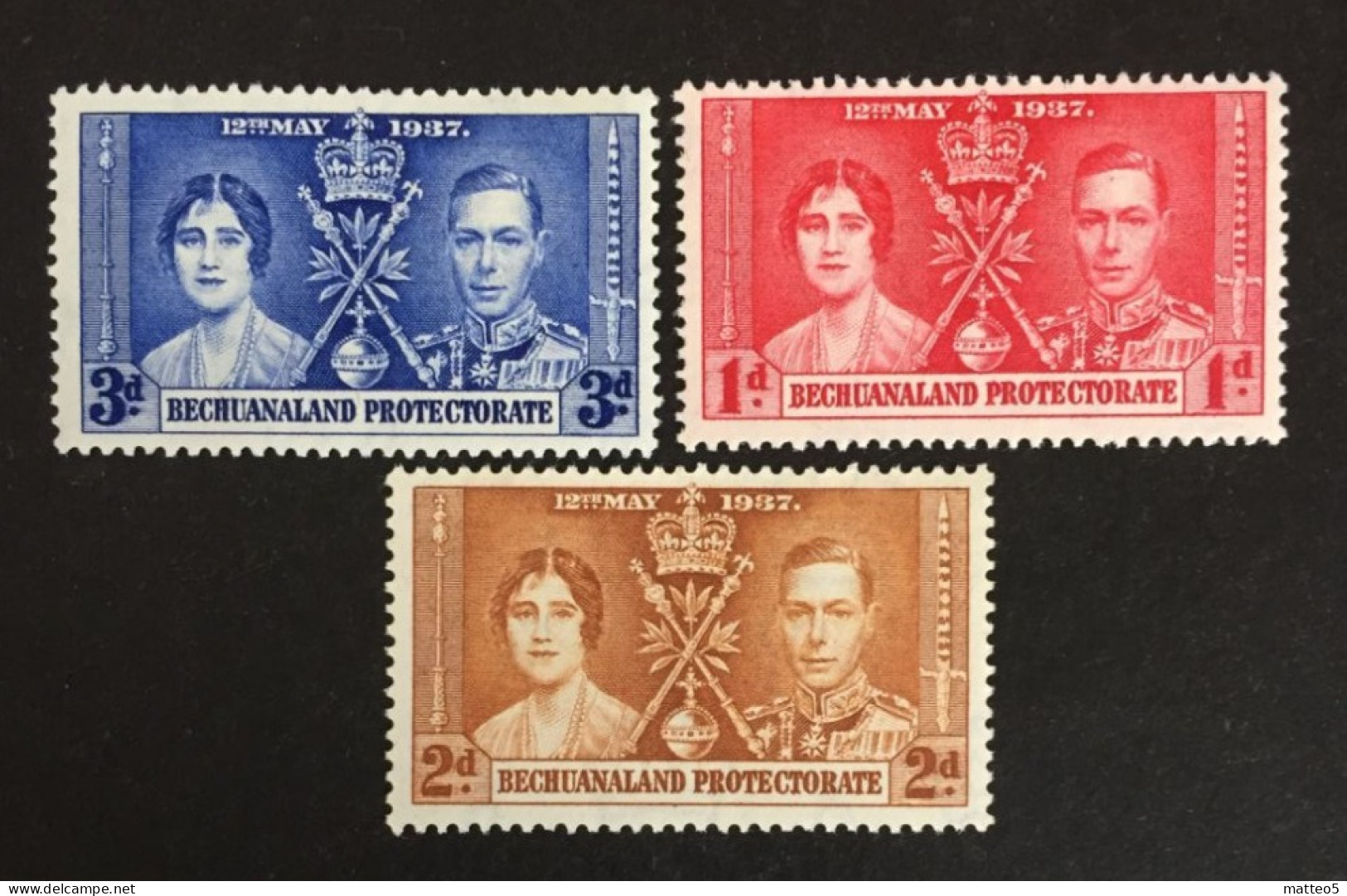 1937 - Bechuanaland Protectorate - Coronation Of King George VII And Queen Elizabeth - Unused - 1885-1964 Herrschaft Von Bechuanaland