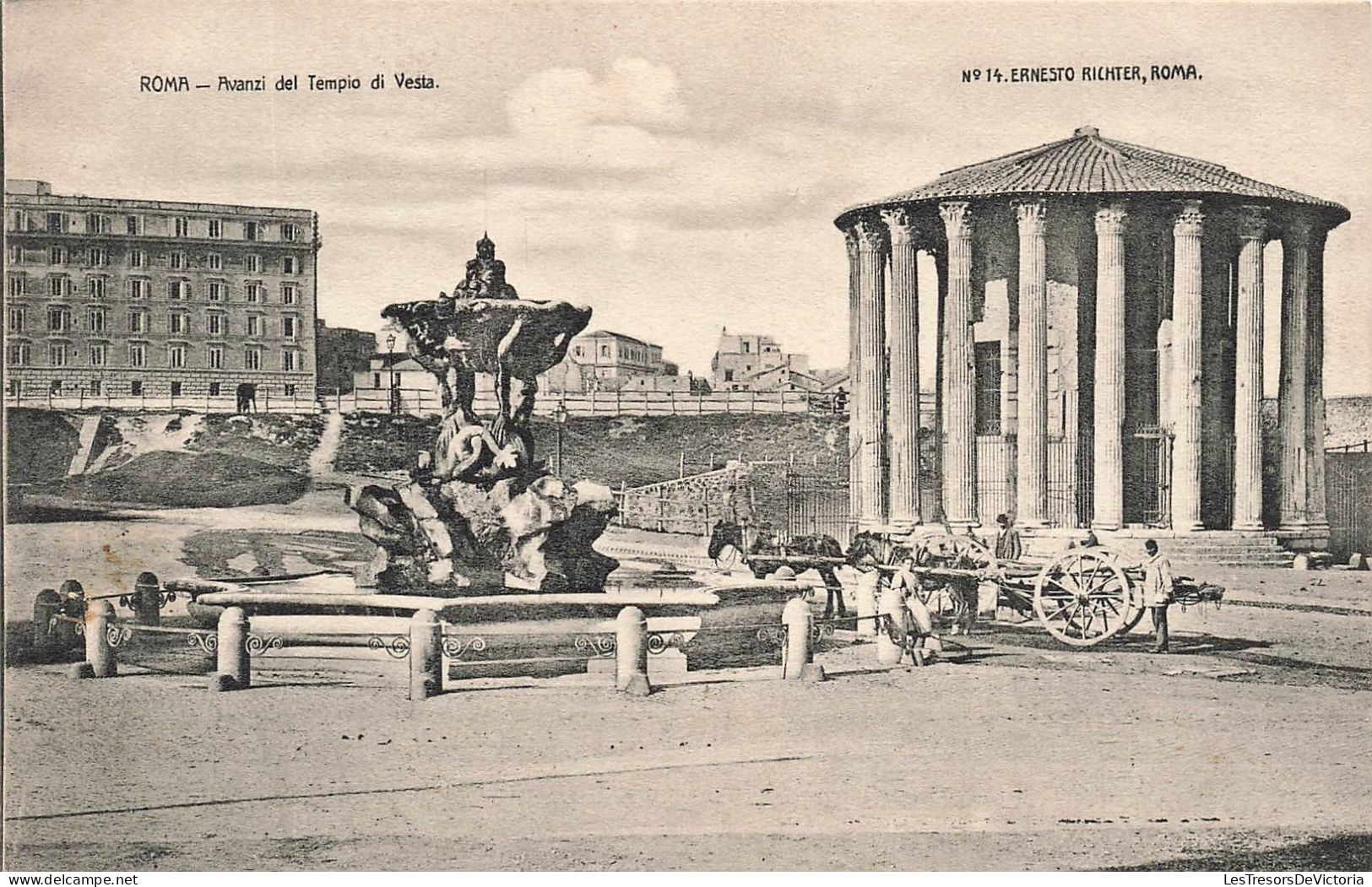 ITALIE - Roma - Avanzi Del Tempio Di Vesta - Ernesto Richter - Roma - Vue Générale - Carte Postale Ancienne - Autres Monuments, édifices