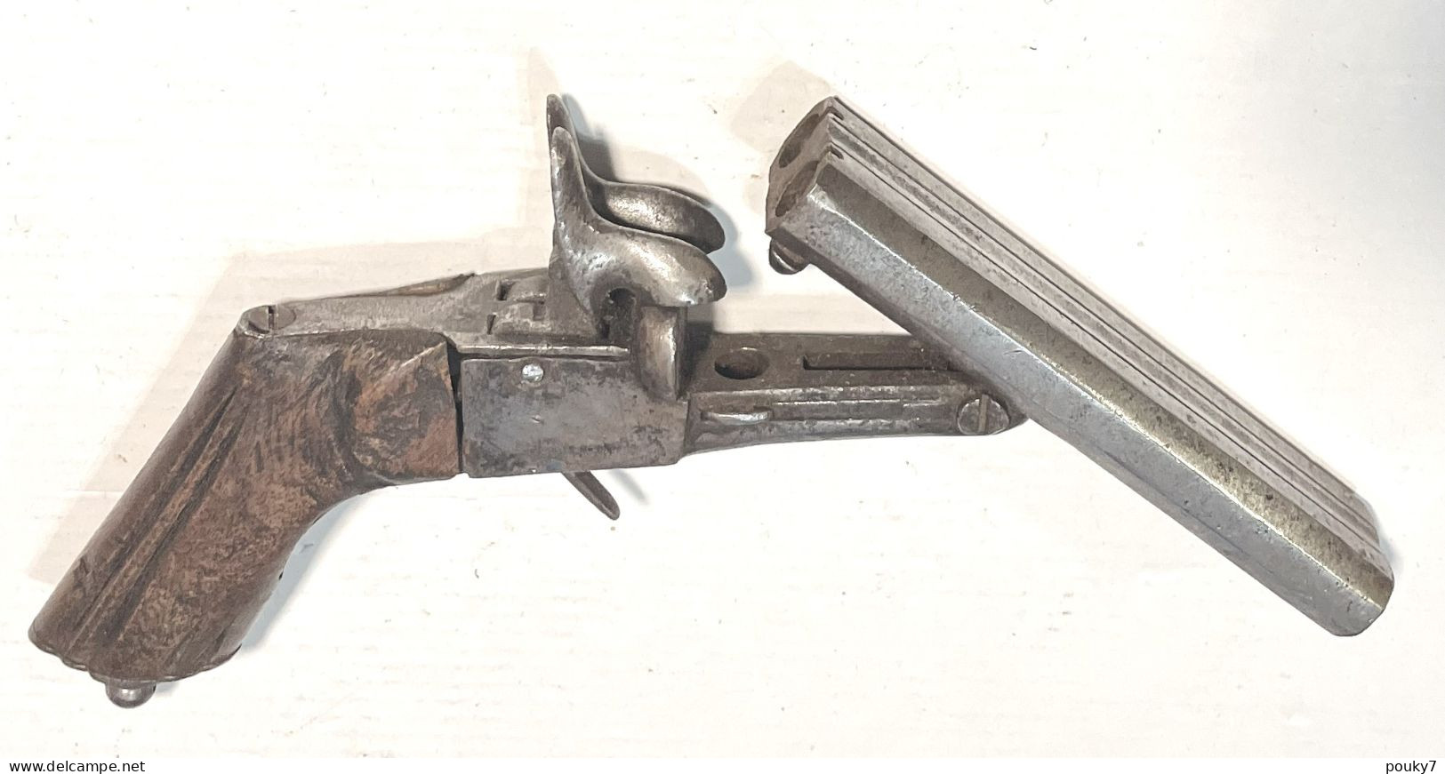 Pistolet à Deux Canons Système Lefaucheux à Restaurer Ou Pour Pièces Détachées - Decorative Weapons