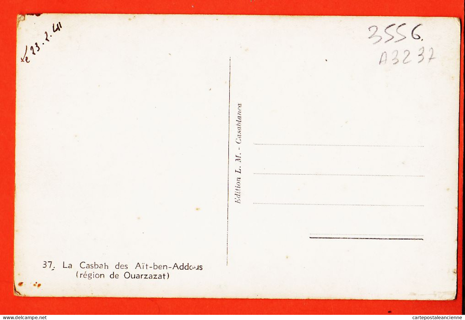 33648 / ⭐ ◉ Region De OUARZAZAT Maroc ◉ Casbah Des AÏT-ben-ADDOUS 1930s Photo-Bromure Edition L.M Casablanca N° 37 - Other & Unclassified