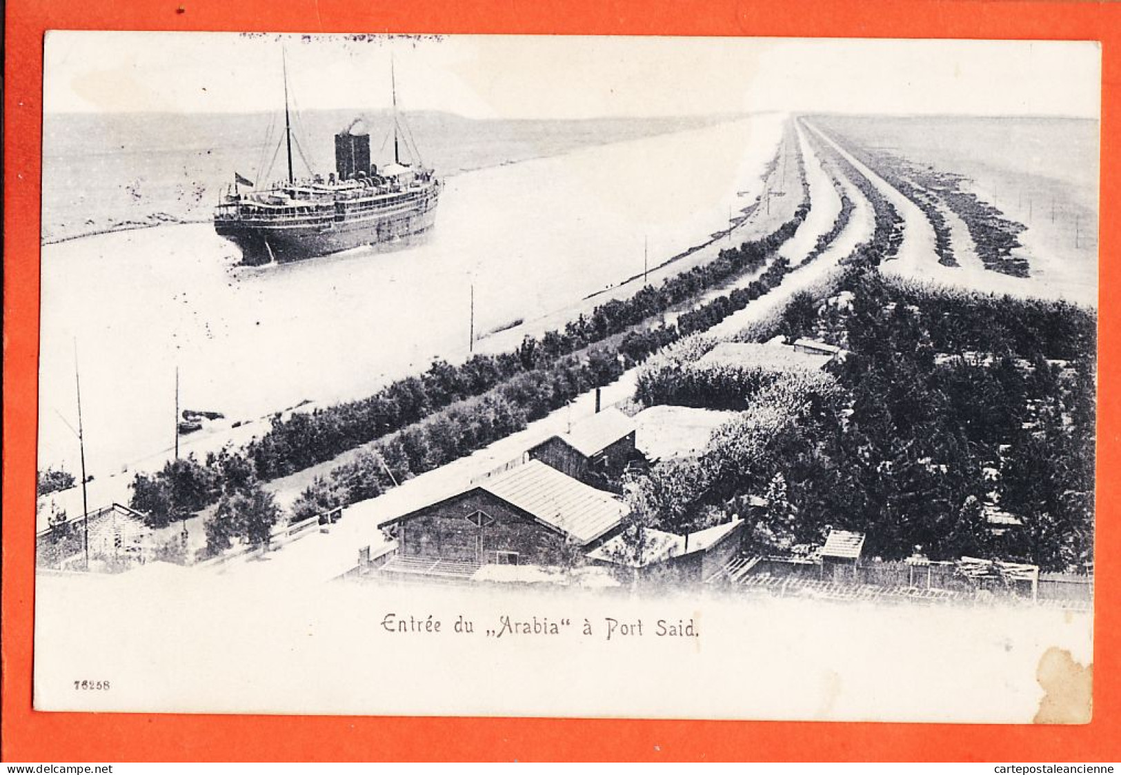 33865 / ⭐ PORT-SAID Egypte Entree Du Paquebot Vapeur ARABIA Canal De Suez 1904 à M. Mme BRIENT  Egypt - Port-Saïd